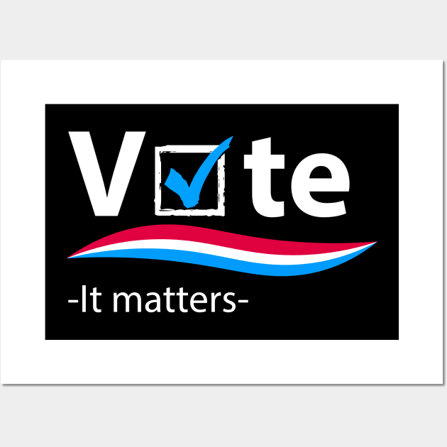 Vote - It Matters Wall Art by Bhagila